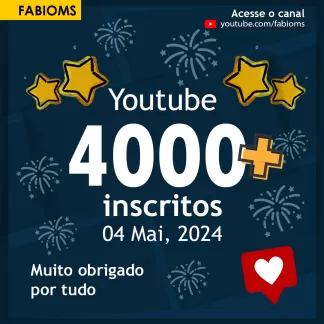 4000+ Inscritos no Youtube