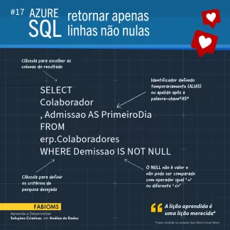 #017 Retornar somente linhas não nulas no Azure SQL