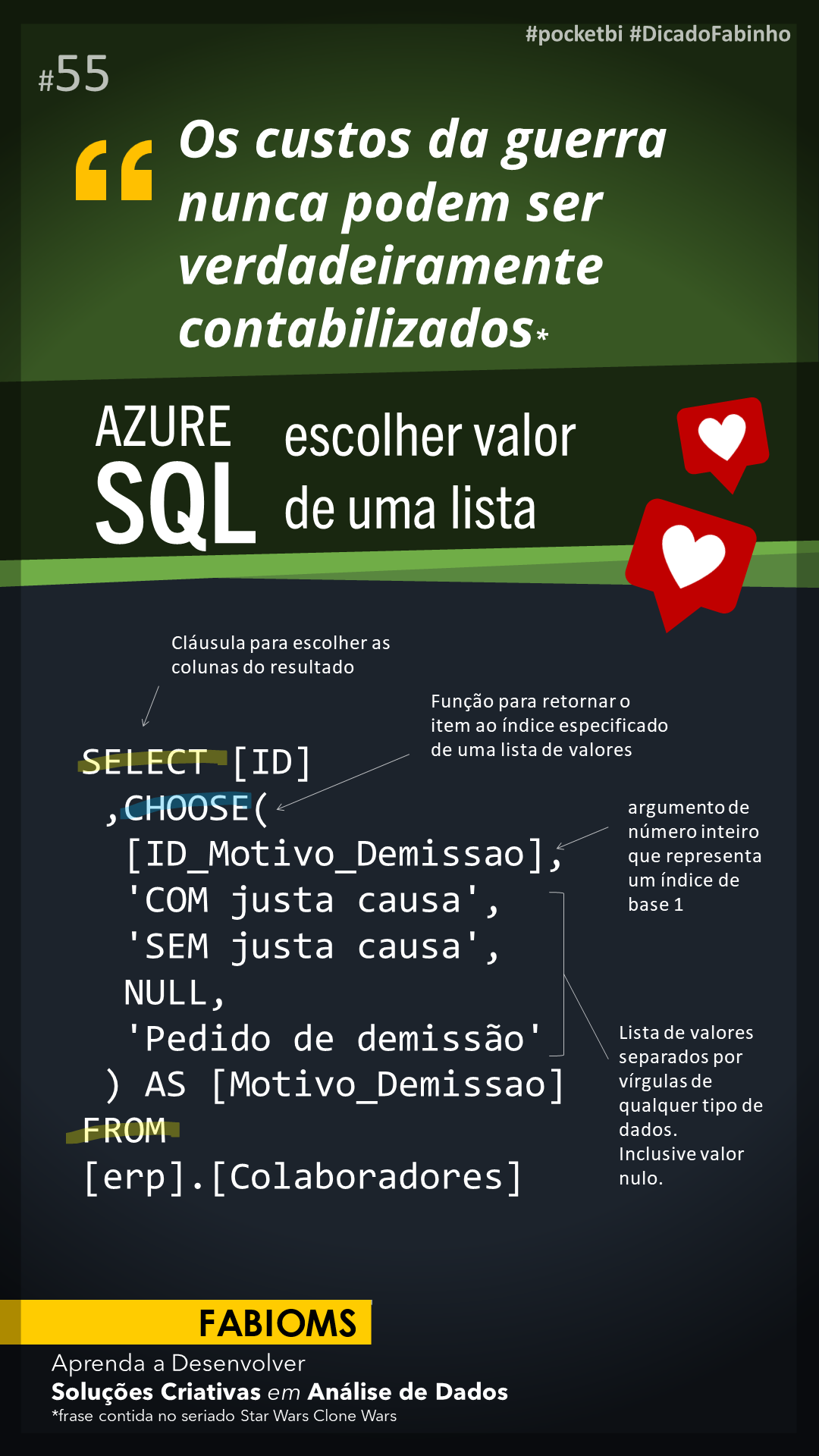 Escolher Valor De Uma Lista No Azure Sql