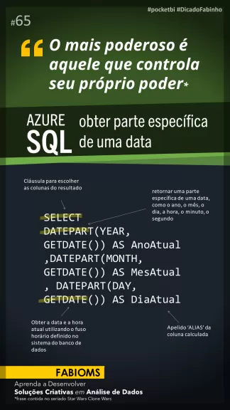 #065 Obter parte especifica de uma data no Azure SQL