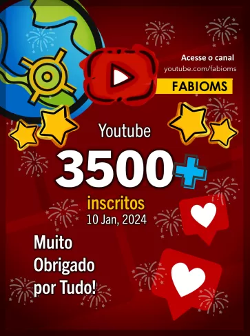 3500+ Inscritos no Youtube