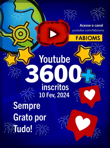 3600+ Inscritos no Youtube